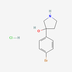 Chemical structure of (R)-3-(3-Bromo-phenoxy)-pyrrolidine hydrochloride