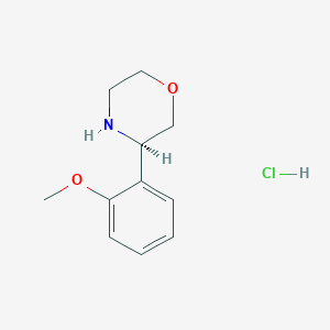 Chemical structure of (R)-3-(2-Methoxyphenyl)morpholine hydrochloride