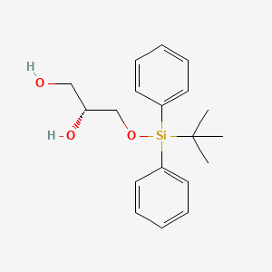 Chemical structure of (R)-3-((tert-butyldiphenylsilyl)oxy)propane-1,2-diol