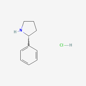 Chemical structure of (R)-2-Phenylpyrrolidine hydrochloride