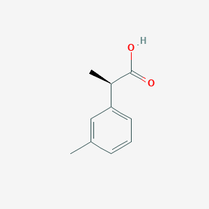 Chemical structure of (R)-2-m-Tolyl-propionic acid