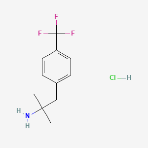 Chemical structure of (R)-2-Methyl-1-(4-(trifluoromethyl)phenyl)propan-1-amine hydrochloride