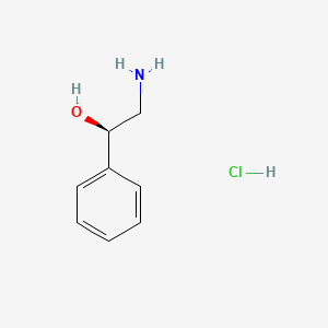 Chemical structure of (1R)-2-amino-1-phenylethan-1-ol hydrochloride