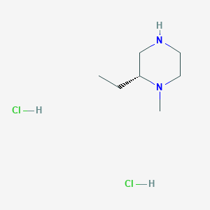 Chemical structure of (R)-2-Ethyl-1-methylpiperazine dihydrochloride