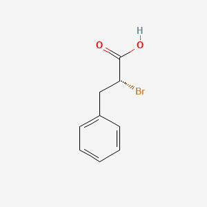 Chemical structure of (R)-2-Bromo-3-phenylpropionic acid