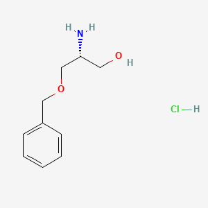 Chemical structure of (R)-2-Amino-3-(benzyloxy)propan-1-ol hydrochloride