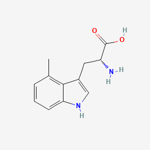 Chemical structure of (R)-2-Amino-3-(4-methyl-1H-indol-3-yl)propanoic acid