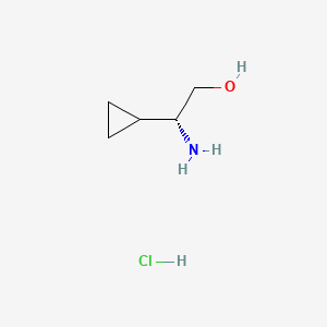 Chemical structure of (R)-2-Amino-2-cyclopropylethanol hydrochloride