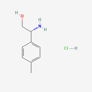 Chemical structure of (R)-2-Amino-2-(p-tolyl)ethanol hydrochloride