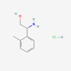 Chemical structure of (R)-2-Amino-2-(o-tolyl)ethan-1-ol hydrochloride