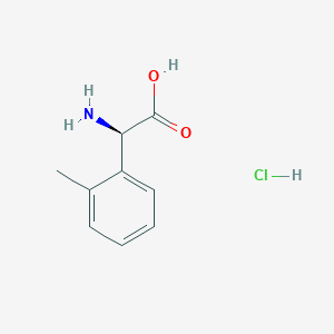 Chemical structure of (R)-2-Amino-2-(o-tolyl)acetic acid hydrochloride