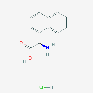 Chemical structure of (R)-2-Amino-2-(naphthalen-1-yl)acetic acid hydrochloride