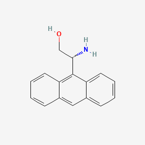 Chemical structure of (R)-2-Amino-2-(anthracen-9-yl)ethan-1-ol
