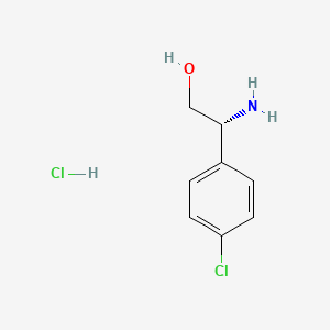 Chemical structure of (R)-2-Amino-2-(4-chlorophenyl)ethanol hydrochloride
