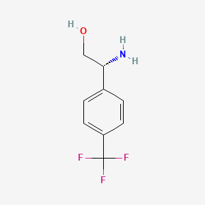 Chemical structure of (R)-2-Amino-2-(4-(trifluoromethyl)phenyl)ethanol