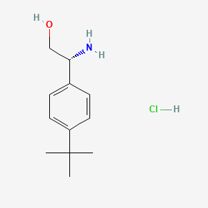 Chemical structure of (R)-2-Amino-2-(4-(tert-butyl)phenyl)ethanol hydrochloride