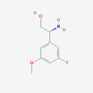 Chemical structure of (R)-2-Amino-2-(3-fluoro-5-methoxyphenyl)ethan-1-ol