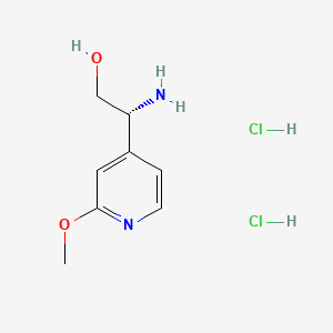 Chemical structure of (R)-2-Amino-2-(2-methoxypyridin-4-yl)ethanol dihydrochloride