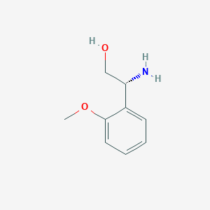Chemical structure of (R)-2-amino-2-(2-methoxyphenyl)ethanol