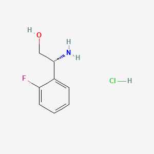Chemical structure of (R)-2-Amino-2-(2-fluorophenyl)ethanol hydrochloride