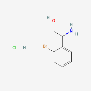 Chemical structure of (R)-2-Amino-2-(2-bromophenyl)ethanol hydrochloride