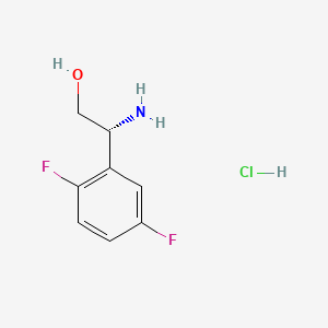 Chemical structure of (R)-2-Amino-2-(2,5-difluorophenyl)ethanol hydrochloride