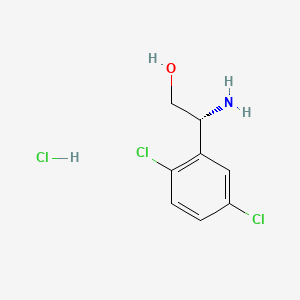 Chemical structure of (R)-2-Amino-2-(2,5-dichlorophenyl)ethanol hydrochloride