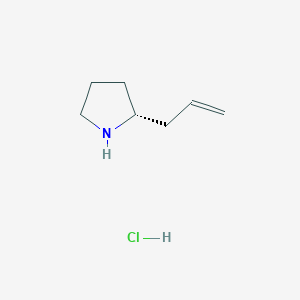 Chemical structure of (R)-2-Allylpyrrolidine hydrochloride