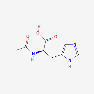 Chemical structure of N-Acetylhistidine, D-