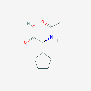 Chemical structure of N-Acetyl-2-cyclopentyl-d-glycine