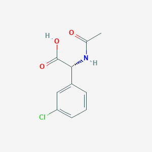 Chemical structure of (R)-2-Acetamido-2-(3-chlorophenyl)acetic acid