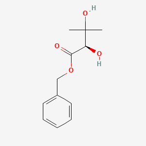 Chemical structure of (R)-2,3-Dihydroxy-3-Methyl-Butyric Acid Benzyl Ester