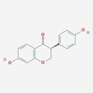 Chemical structure of (R)-7-Hydroxy-3-(4-hydroxyphenyl)chroman-4-one