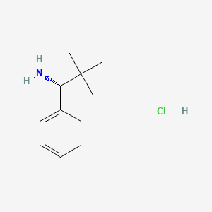 Chemical structure of (R)-2,2-Dimethyl-1-phenylpropan-1-amine hydrochloride