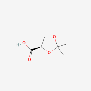 Chemical structure of (R)-2,2-Dimethyl-1,3-dioxolane-4-carboxylic acid
