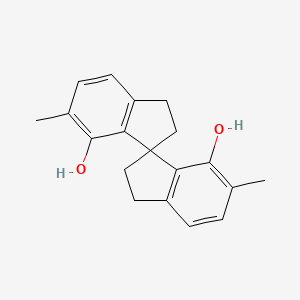 Chemical structure of (R)-2,2',3,3'-Tetrahydro-6,6'-dimethyl-1,1'-spirobi[1H-indene]-7,7'-diol