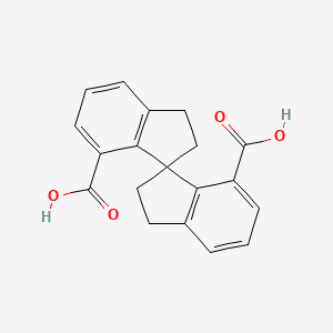 Chemical structure of (R)-2,2',3,3'-Tetrahydro-1,1'-spirobi[1H-indene]-7,7'-dicarboxylic Acid