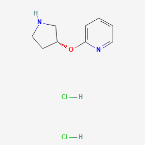 Chemical structure of (R)-2-(Pyrrolidin-3-yloxy)pyridine dihydrochloride
