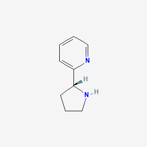 Chemical structure of (R)-2-(pyrrolidin-2-yl)pyridine
