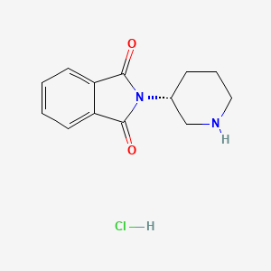 Chemical structure of (R)-2-(Piperidin-3-yl)isoindoline-1,3-dione hydrochloride