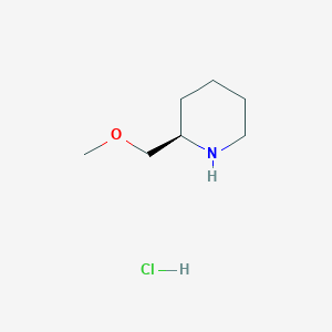 Chemical structure of (R)-2-(Methoxymethyl)piperidine hydrochloride