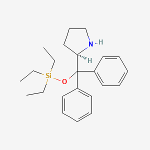 Chemical structure of (R)-2-(Diphenyl((triethylsilyl)oxy)methyl)pyrrolidine