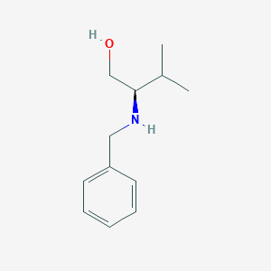 Chemical structure of (R)-2-(benzylamino)-3-methylbutan-1-ol
