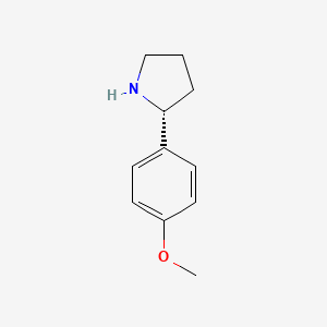 Chemical structure of (R)-2-(4-Methoxyphenyl)pyrrolidine