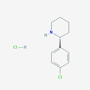 Chemical structure of (R)-2-(4-Chlorophenyl)piperidine hydrochloride