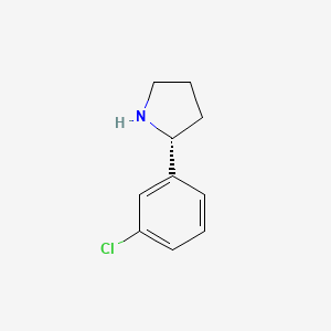 Chemical structure of (R)-2-(3-Chlorophenyl)pyrrolidine