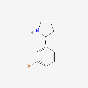 Chemical structure of (R)-2-(3-Bromophenyl)pyrrolidine