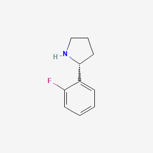 Chemical structure of (R)-2-(2-fluorophenyl)pyrrolidine