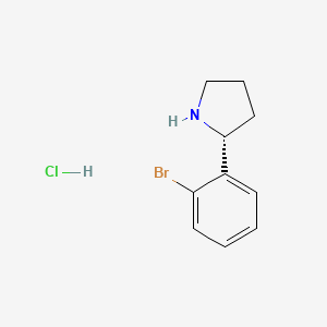 Chemical structure of (R)-2-(2-bromophenyl)pyrrolidine hcl