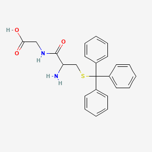 Chemical structure of Glycine, (S-triphenylmethyl)-L-cysteinyl-
